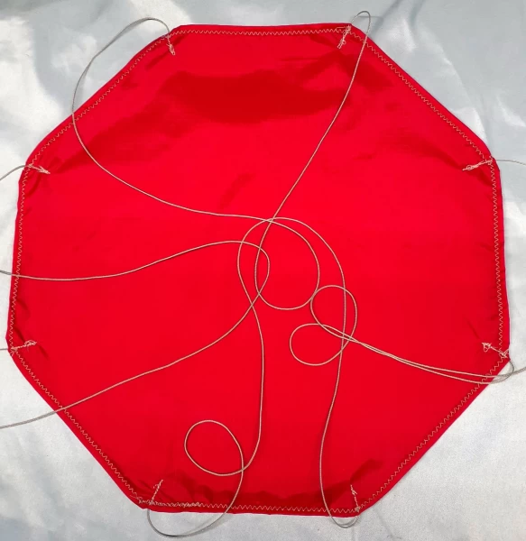 20" Red Rip-stop Nylon Parachute 