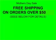 Free Shipping Mother's Day Sale on $50 or more