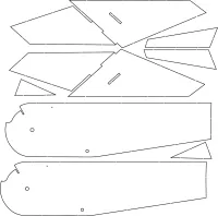 Tomcat Swing-Wing Glider Laser Cut Balsawood Fin Set