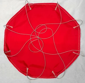 Red Rip-stop Nylon Parachute 16 inch