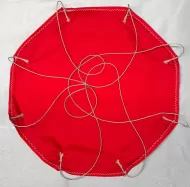 24" Red Rip-stop Nylon Parachute 