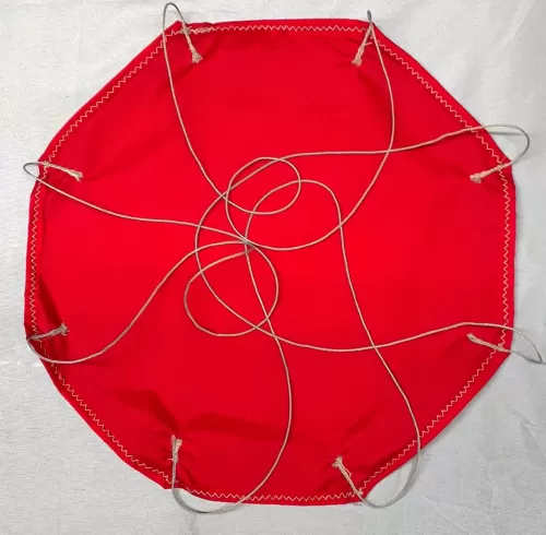 24" Red Rip-stop Nylon Parachute 